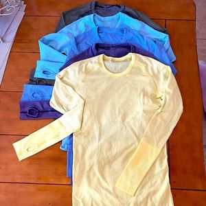 Lululemon swiftly LS Maybe worn once bundle of 5 tops
